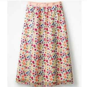 Boden Marjorie Organza Floral Midi Skirt